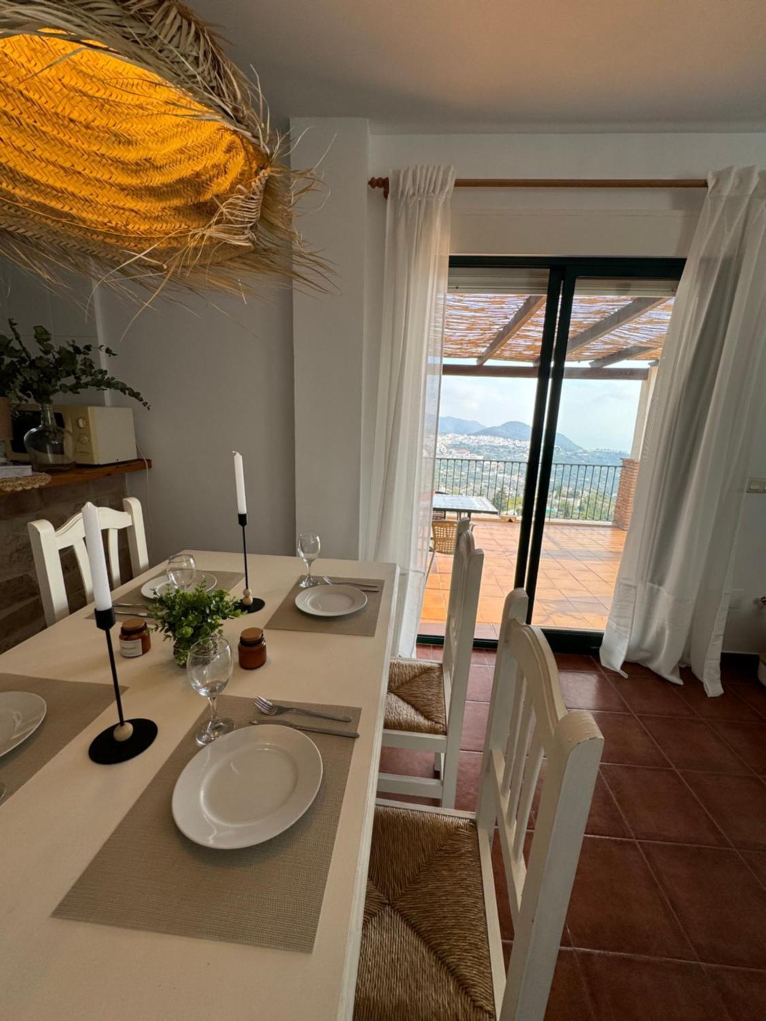 Villa En Frigiliana Con Piscina, Jacuzzi Y Espectaculares Vistas 外观 照片